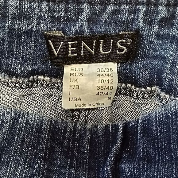 Venus Elastic Waist Pull On Jeans Sz S Stretchy Denim Leggings Jeggings - Picture 4 of 6